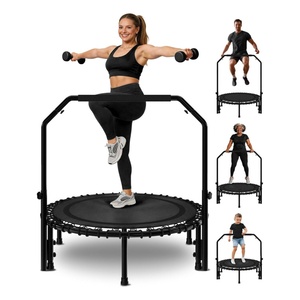 Mini <span class=keywords><strong>trampoline</strong></span> pliable silencieux avec système <span class=keywords><strong>de</strong></span> rebond <span class=keywords><strong>pour</strong></span> adultes, entraînement amusant et efficace - Product Image 1