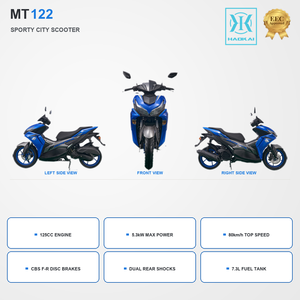 Scooter à essence 125cc au design sportif, norme Euro 5, moteur 4 temps EFI, avec frein à disque CBS pour adultes, idéal pour les trajets urbains - Product Image 4