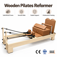 Appareil de fitness professionnel : Reformer en bois de chêne pour Yoga et Pilates, idéal pour studio et usage domestique