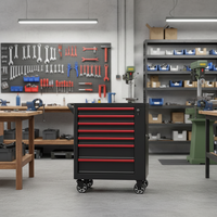 Nouvelle arrivée : chariot à outils de garage haute sécurité, armoire à outils, chariot d'atelier, boîte à outils avec serrure