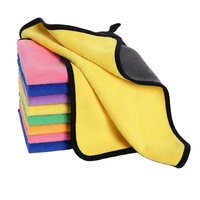 Serviette de lavage de voiture en microfibre double couche haute densité en polaire corail, super absorbante et sans peluches, pour le detailing automobile