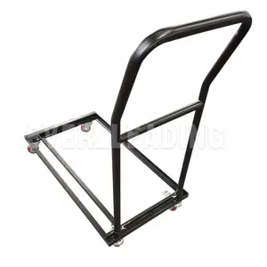 Carro de almacenamiento de sillas plegables de acero en forma de L, ajustable al por mayor