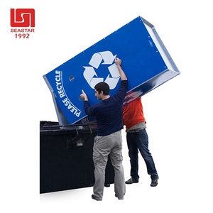 Lixeira PP ondulado de 70 Litros Lixeira de metal de melhor qualidade para reciclagem de resíduos, conjunto de produtos por atacado, tampa de metal plástico - Product Image 2