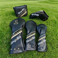 Accessoires de golf OEM, housse de club de golf en cuir PU, pour fairway, hybride, driver, putter, avec logo personnalisé