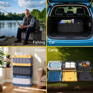 60L Multifunctional Sit-Down Foldable Camping <b>Storage</b> <b>Box</b> Customizable Logo PP for Outdoor Camping Travel Car <b>Storage</b> <b>Tools</b> - Product Image 4