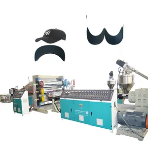 PE plastic foaming hat visors sheet making machine hat brim bending machine