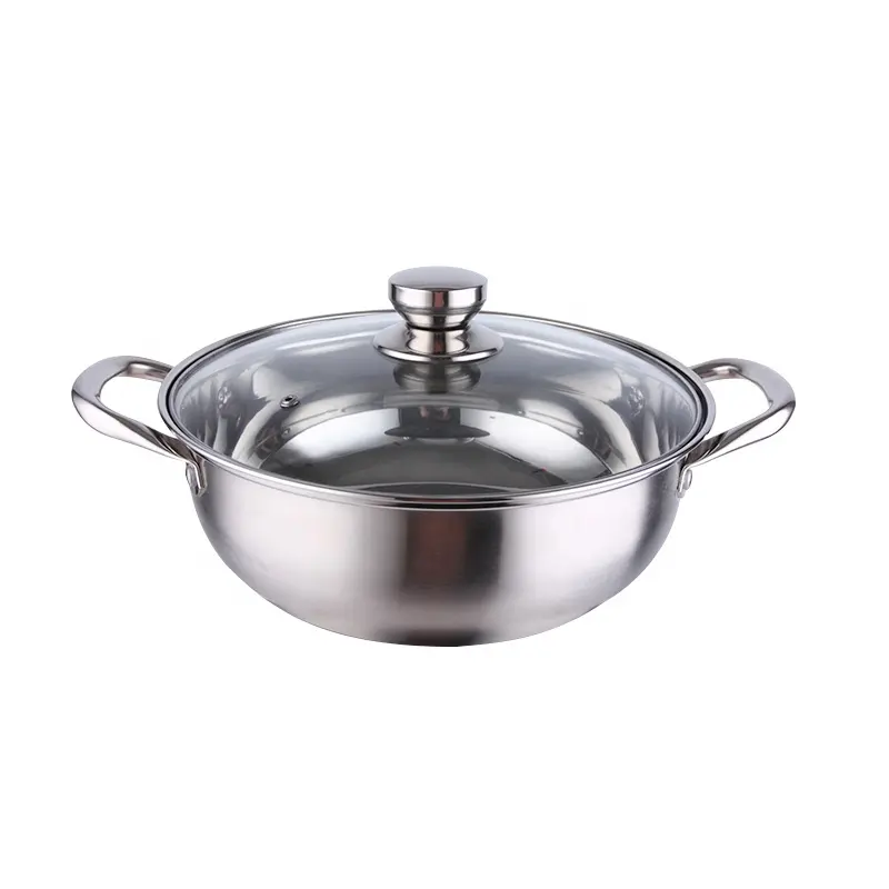 Durable 304 stainless steel hot pot soup pot kitchen cookware pot on sale