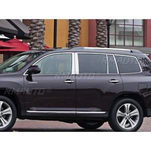 Bande décorative pour fenêtre de voiture, cadre de porte extérieur en acier inoxydable pour Toyota Highlander 2007-2013, Kit carrosserie, accessoires de voiture - Product Image 5