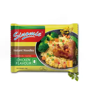 Fabricantes chineses melhor fornecedor de macarrão frito HALAL sabor frango saco embalagem Yum Yum macarrão instantâneo