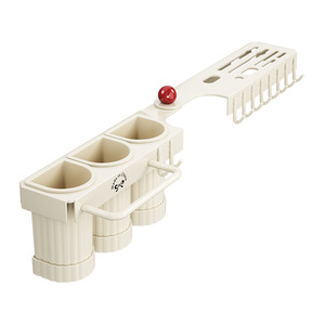 Wall Mounted Corner Kitchen Storage <b>Rack</b> With Knife Chopstick Holder And Towel <b>Bar</b> Punch Free Design - Product Image 5