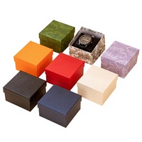 Boîtes à montres carrées en gros directement de l'usine, boîtes d'emballage pour bracelets, boîtes cadeaux avec couvercle et plateau, rangement minimaliste à motif uni