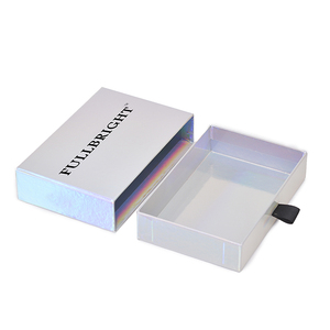 Caja de Joyería de Cartón Rígido Ecológica y Reciclable Personalizada con Logotipo Impreso en Holografía y Cajón Deslizante Pequeño - Product Image 3