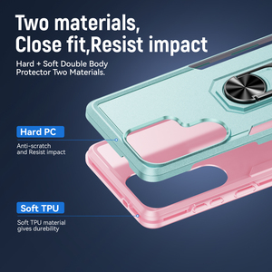360 °   Custodia con Supporto ad Anello Magnetico per Samsung Galaxy S26 Ultra S25 Edge S24 S23 FE S22 <span class=keywords><strong>S21</strong></span> Plus A56 A16 A15 A06 A07 A17 - Product Image 6