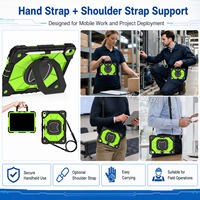 Étui robuste en silicone PC avec support rotatif à 360° et sangle d'épaule pour iPad A16 11e génération 2025, iPad 10e génération 10.9 2022 OEM ODM