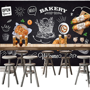 Papel Tapiz Floral 3D Autoadhesivo de Tamaños Personalizados, Decoración Moderna para Hoteles y Panaderías, Decoración de Pared Impermeable para Pan y Pasteles, Duración de Más de 5 Años - Product Image 1