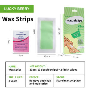 Striscia di cera non tessuta per le gambe delle braccia sotto le ascelle dei capelli sopracciglio Bikini contiene striscia di ceretta 10 <span class=keywords><strong>strisce</strong></span> 2 salviette - Product Image 6