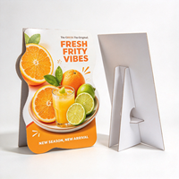 Présentoir de Comptoir Pliable en Carton pour Publicité, Support de Panneau Publicitaire pour Vente au Détail