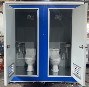 Unité combinée toilettes et douche portables 2 postes, cabine WC mobile en panneaux sandwich, <span class=keywords><strong>salle</strong></span> <span class=keywords><strong>de</strong></span> bain temporaire, <span class=keywords><strong>prix</strong></span> usine - Product Image 4