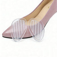 Demi-semelles en gel transparent souple pour femmes, coussinets d'avant-pied pour talons hauts, 3 styles, inserts antidérapants pour chaussures, soulagement de la douleur, confort PU