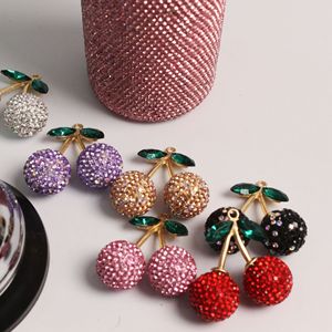 Casing HP Y2K Berkilau Desainer Full Cherry, Jepit Rambut DIY, Alas Keramik, Aksesoris Hiasan Berlian Imitasi - Product Image 2
