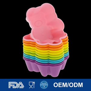 Juego de Moldes de Silicona con Forma de Osos de Dibujos Animados para Cupcakes, Molde de Silicona para Hornear en Casa - Product Image 5