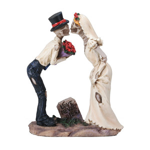 Figura Decorativa de Pareja de Esqueletos del Día de Muertos con Manos Entrelazadas, Diseño Nuevo, para Decoración del Hogar y Bodas - Product Image 5