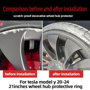 ホイール ハブ 保護リング 4個セット Tesla Model Y Performance 21インチ ホイール用 リムプロテクター プロテクターリング - Product Image 2
