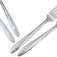 Ensemble de couverts en acier inoxydable poli à la machine, cuillères et fourchettes en métal, pour le marché africain et indien, vente en gros