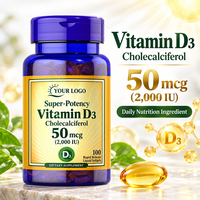 OEM ODM Vitamine D3 2000 UI Gélules Molles Cholecalciférol Nutrition Os et Dents Complément Alimentaire Marque Privée Usine Vente en Gros en Vrac