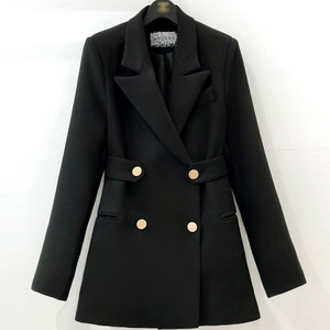 <span class=keywords><strong>Blazer</strong></span> de Doble Botonadura de Color Sólido 2026 para Mujer, Chaqueta de Traje para Oficina, Corte Entallado, Ropa de Trabajo, Antiarrugas, Venta al Por Mayor OEM - Product Image 5