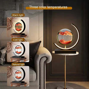 Dinámico 3D LED que fluye pintura mesa noche luz rápida regulable Control remoto arena móvil arte vidrio Material alimentado por batería - Product Image 2