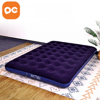 Matelas pneumatique portable hypoallergénique en tissu polyester, design pliable, pompe électrique incluse pour le camping, la chambre à coucher, l'entrepôt