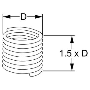 Insert fileté en acier inoxydable FERVI 304, Inserto Filettato Inox UNC H=1,5XD - Product Image 1