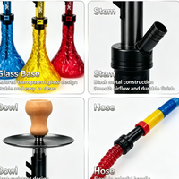 Chicha de luxe de style européen, Narguilé Qalyan El Bomber Cachimba NURBURGRING, ensemble complet 62cm, en acier inoxydable 304 russe