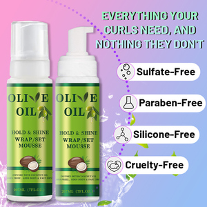 Ensemble de <span class=keywords><strong>mousse</strong></span> coiffante à l'huile d'<span class=keywords><strong>olive</strong></span> en marque propre, 7 OZ, lotion coiffante en <span class=keywords><strong>mousse</strong></span> pour cheveux bouclés, <span class=keywords><strong>perruque</strong></span> ou tissage - Product Image 5