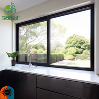Conception simple Fenêtre en aluminium à double vitrage standard européen, fenêtres coulissantes pour les maisons