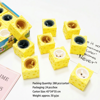 Jouet anti-stress mignon en forme de souris de fromage, jouet à presser en plastique, jouet de bureau pop-up, cadeau