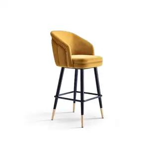 Современный твердый деревянный обеденный стул простой дизайн роскошный барный стул