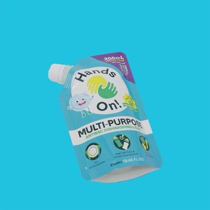 Boquilla de grado alimenticio de plástico PE impresa personalizada, bolsa de boquilla líquida de pie, temperatura impermeable para alimentos de bebé, jugos de frutas - Product Image 3