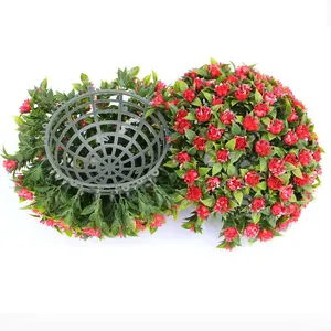 ZC Bola de topiaria artificial para plantas, bolas decorativas artificiais verdes, plantas de buxo falsas para uso interno e externo