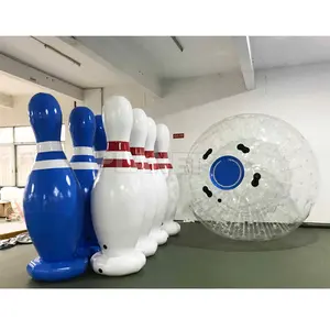 Outdoor Crazy Grounder Games Inflatable Human Bowling Pin Ball Set Up Large Inflatable Bowling Pin
