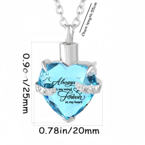 Стеклянная подвеска в виде пепла из нержавеющей стали - Product Image 4