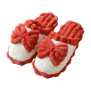 Zapatilla de invierno <span class=keywords><strong>para</strong></span> hombre y mujer, con lazo, piel esponjosa, peluda, <span class=keywords><strong>casa</strong></span>, interior, cálida - Product Image 1