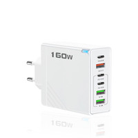 Chargeur de téléphone portable USB Type C multi-ports 160W Chargeur mural USB-C PD 160W Charge rapide Adaptateur de charge de téléphone portable