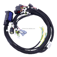 Rangkaian Kabel Konektor Daya Micro-Fit Kustom 2-24 Sirkuit Terminal Berlapis Timah Arus Tinggi PVC PCB Power Supply