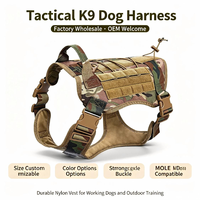 Harnais tactique pour chien de sport OEM ODM avec logo personnalisé, imperméable, en nylon 1000D, réglable, anti-traction, pour l'entraînement des grands chiens