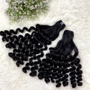 Nouveauté, extensions de cheveux cuticule vierges non traitées de style naturel, cheveux de trame à double tirage - Product Image 1