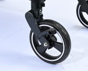 कुत्ते के लिए लिनन भंडारण टोकरी के साथ फोल्डेबल डिचेबल कुत्ते ट्रॉली का निर्माण, हल्के फ्रेंडली चार पहिया 25 किलोग्राम क्षमता - Product Image 6