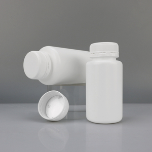 ขวดพลาสติก HDPE สีขาวเกรดอาหารสำหรับบรรจุยาเม็ด แคปซูล วิตามินเสริมอาหาร พร้อมฝาปิดป้องกันการแกะโดยไม่ได้รับอนุญาต - Product Image 3