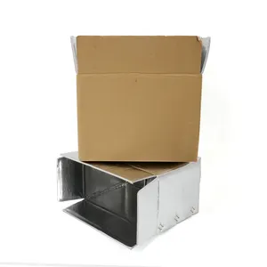 Enfriador de alimentos aislado con logotipo personalizado cajas de cartón de espuma de poliestireno térmico para transportar cajas de cartón de aislamiento de cadena de frío congeladas
